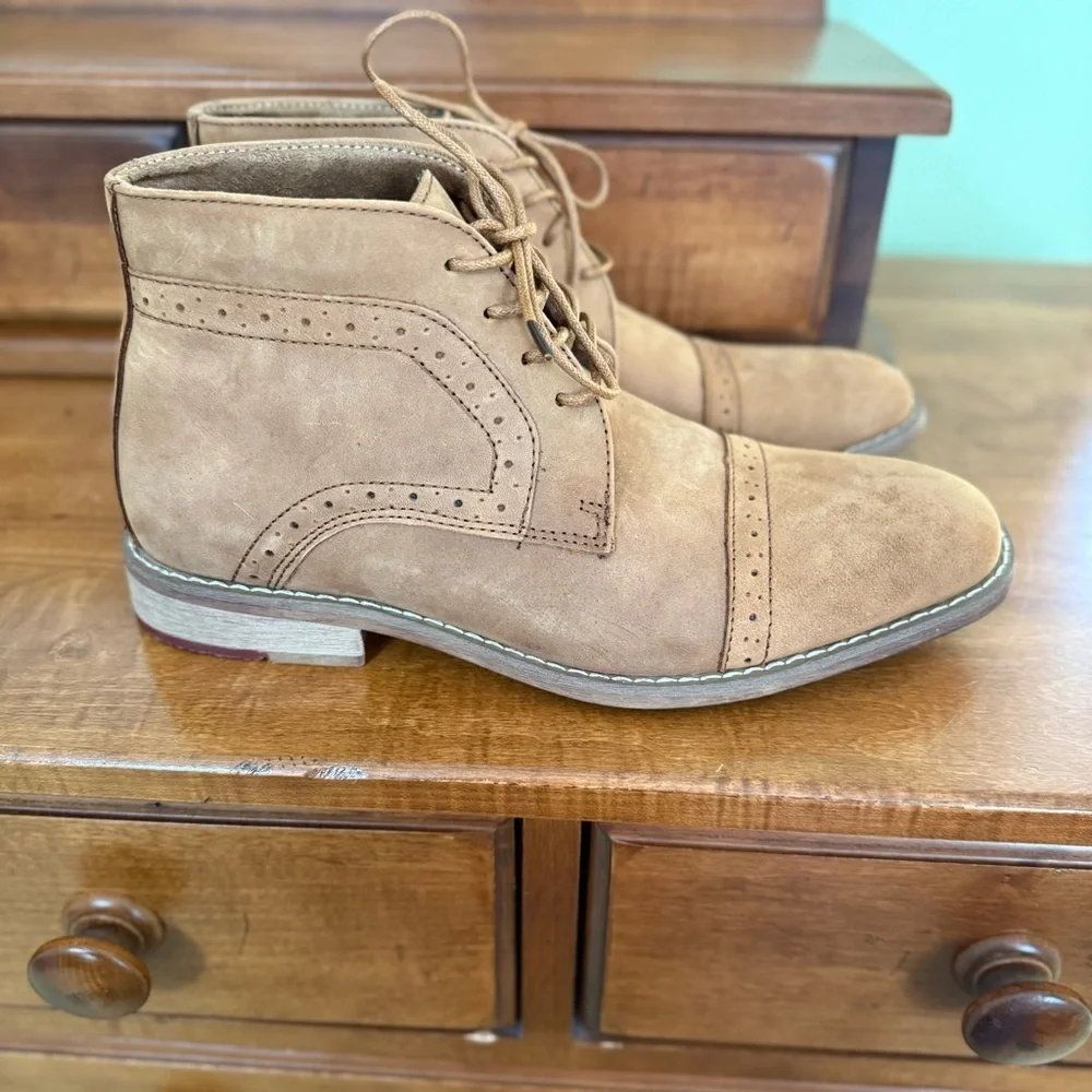 New Arkbird leather‎ suede boots chukka tan men’s 8.5 lace up oxford ankle boot